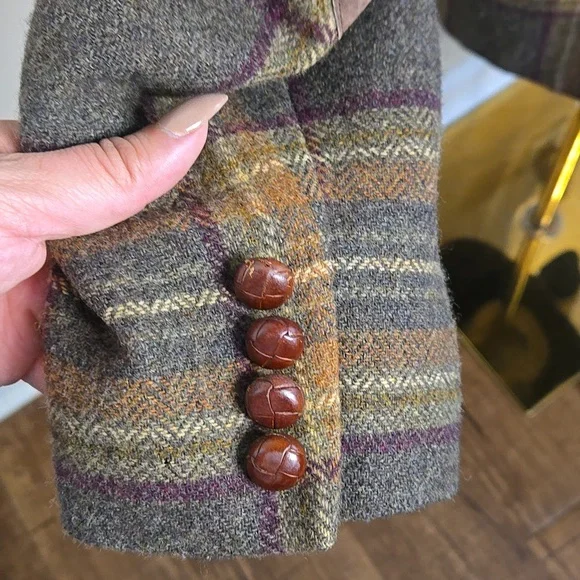 Ralph Lauren Tweed Blazer Elbow Patches Classic Heritage Preppy 14P - Picture 7 of 10